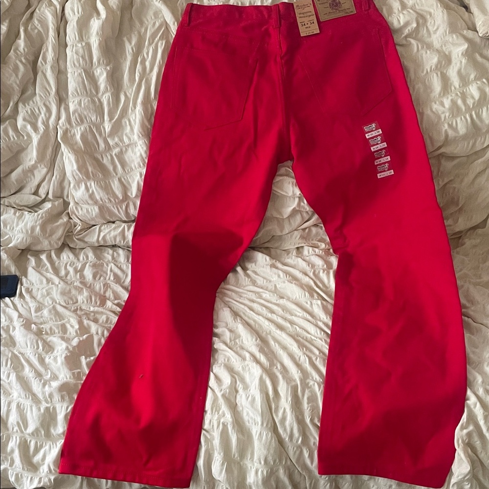 Red Bootcut Jeans - Picture 5 of 5
